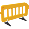 Crowd barrier | made of plastic | fence element yellow | without film